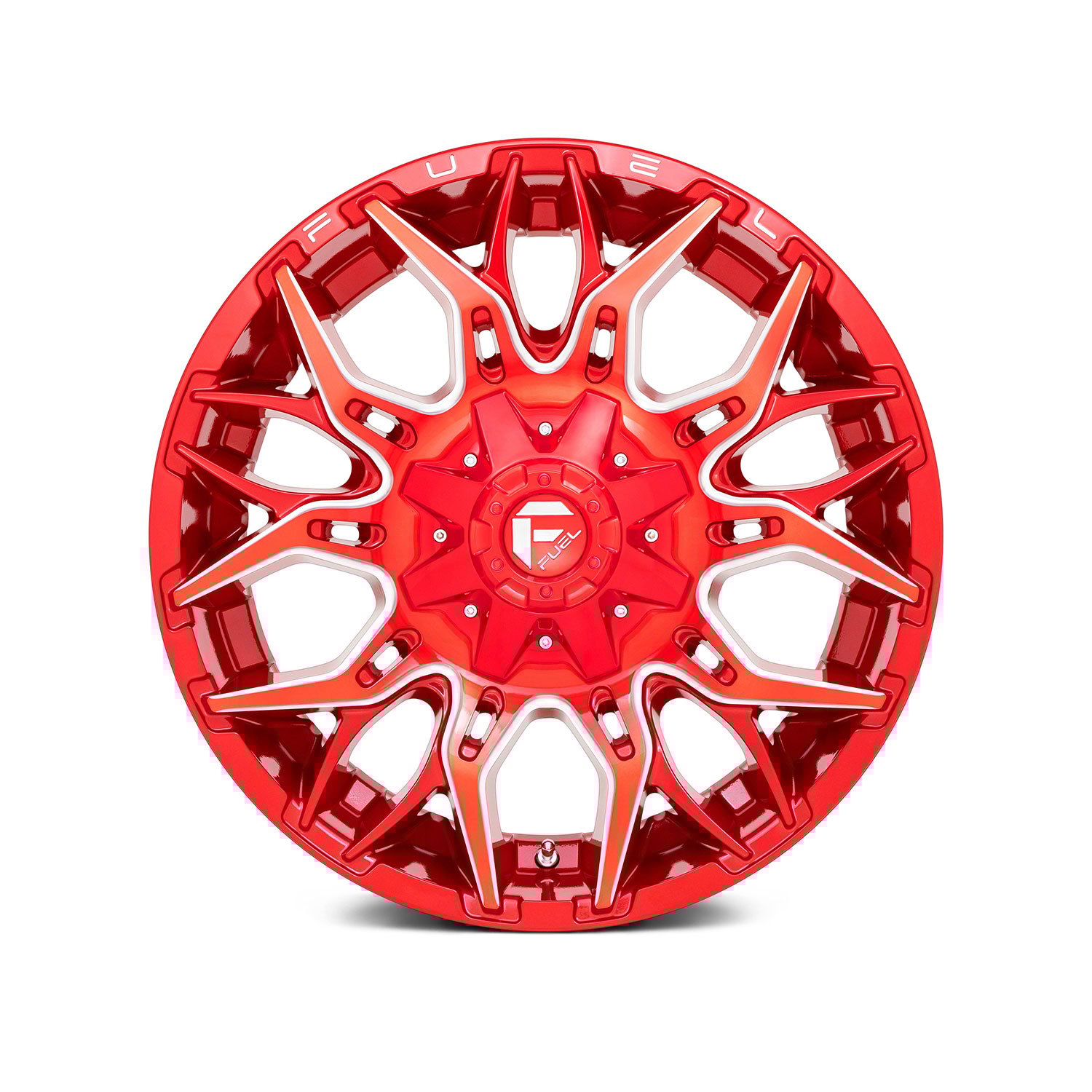 FUEL® - D771 TWITCH 1PC Candy Red with Milled Accents