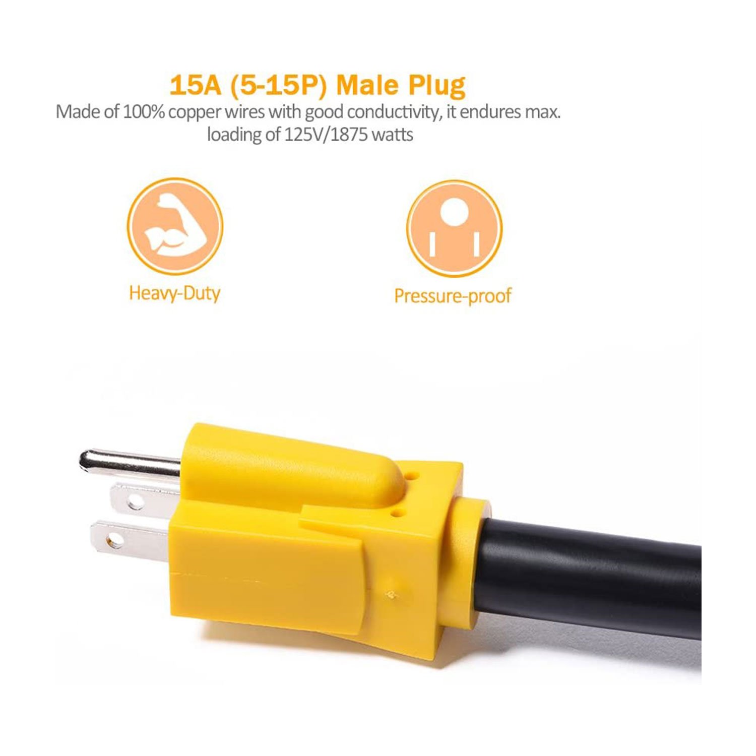 SnowyFox RV 15Amp to 50Amp Adapter - 15Male – Image 2
